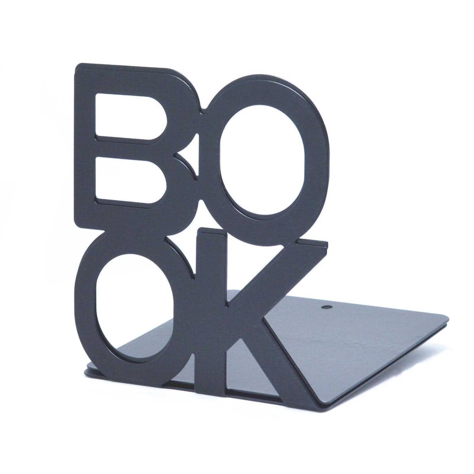 Metal Bookends Non-Slip Decorative Book Ends Support 4.9 x 5.1 x 5.5 Inch Book Shelf Holder Stand black