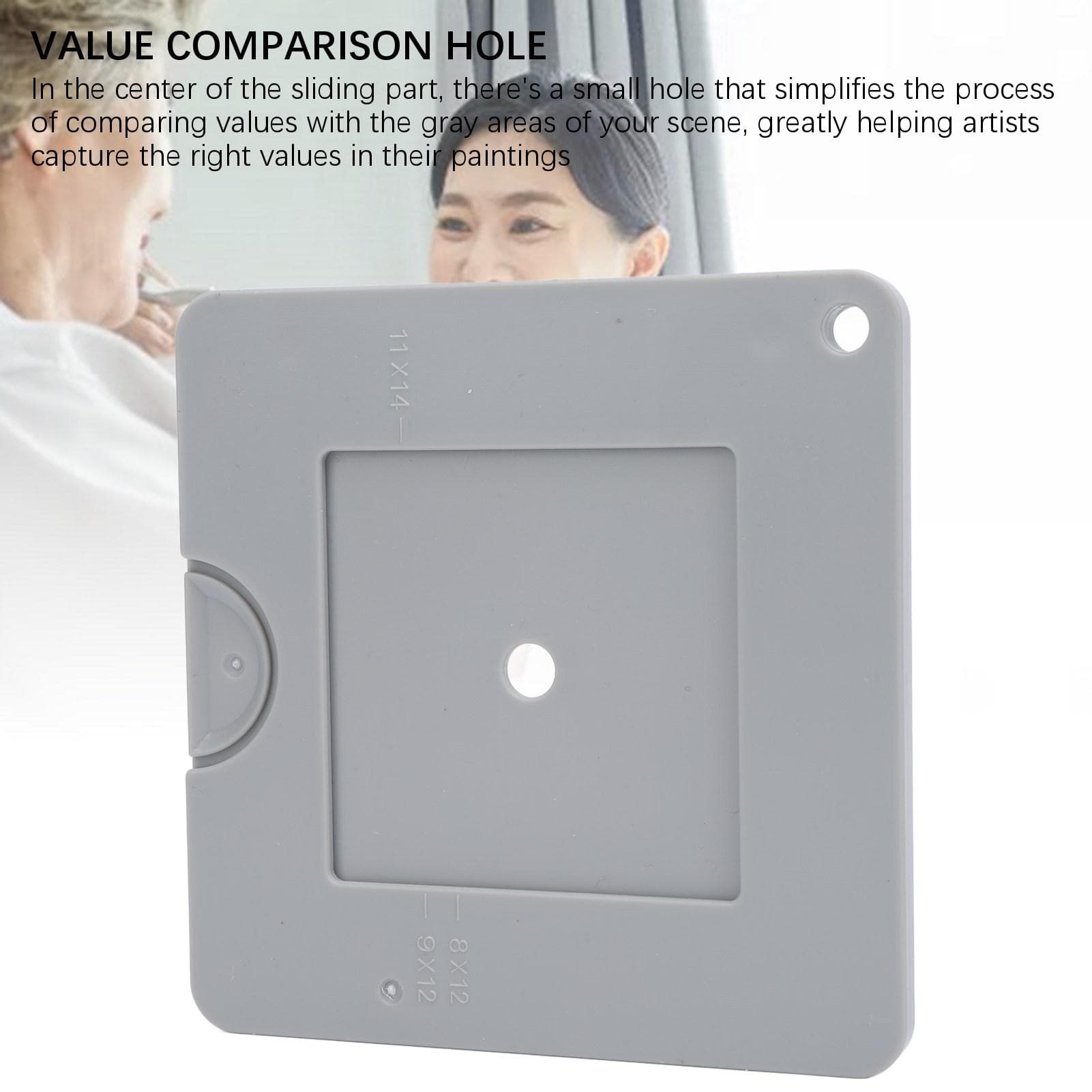 2 Pcs View Finder with Sliding Mechanism Color Isolation Portable Adjustable Artist Viewfinder for
