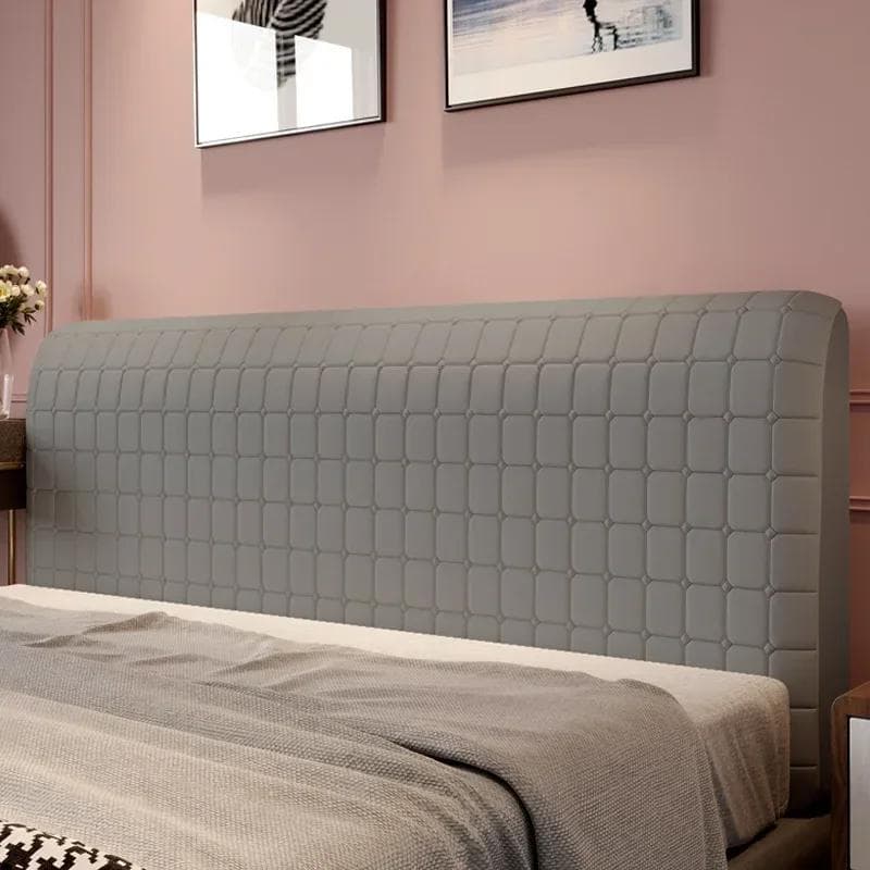 Plush Velvet Bed Headboard Cover Thicken Quilted Head Cover Solid Color Luxury All-inclusive Bed Back Dust Protector Cover 160x65cm 1pc