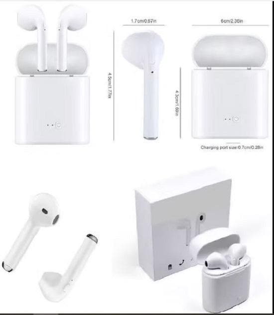 Wireless headset + headset + white microphone for Smartphone and Tablet white