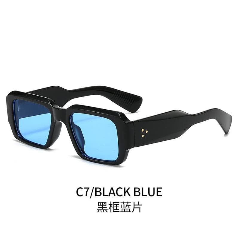 Trendy Square Sunglasses for Women Men Stylish Rivet Design UV400 Protection Fashionable Shades