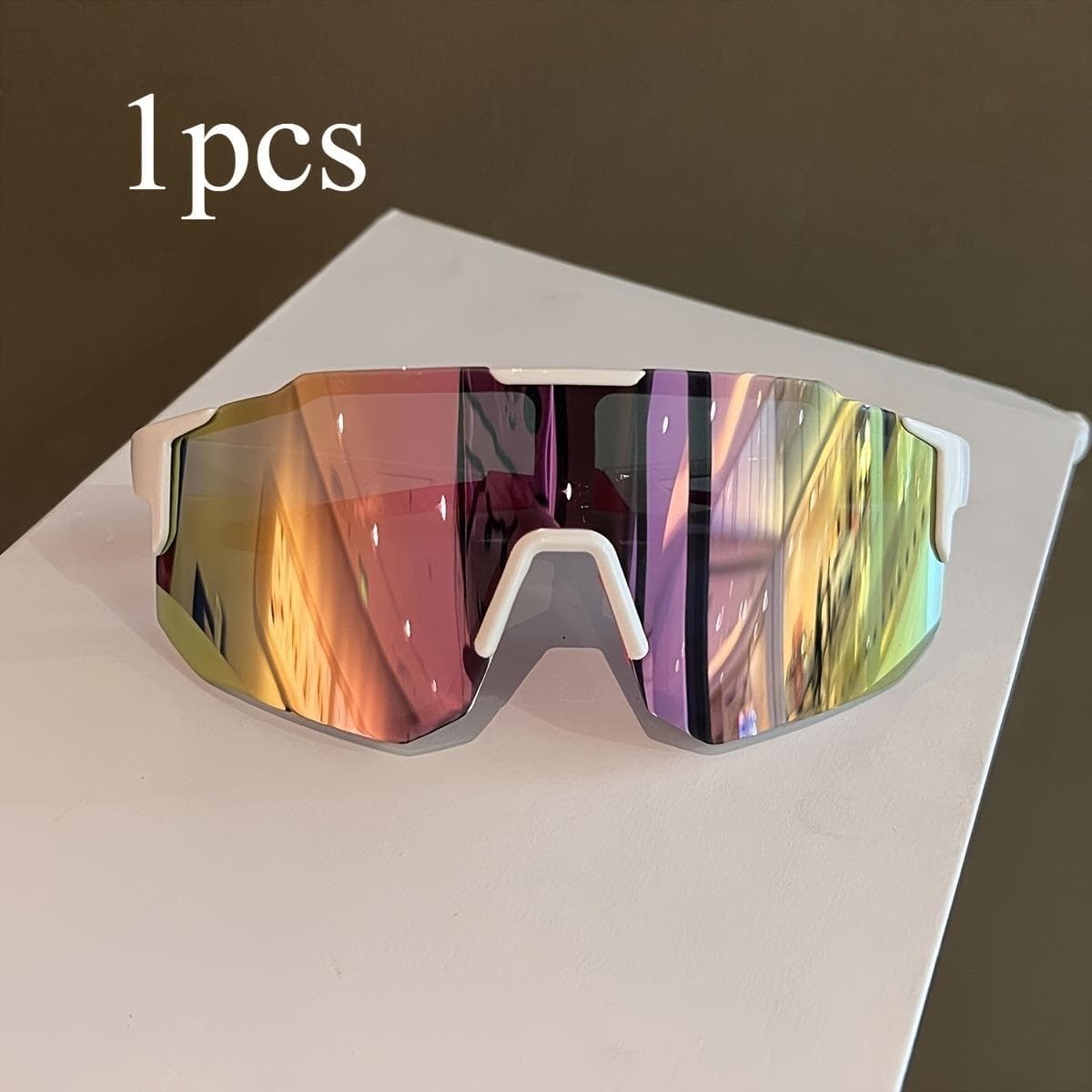 Large Frame Sports Glasses Wrap Around Eyes Protection Non Prescription Athletic Eyewear for Men Women Outdoor
