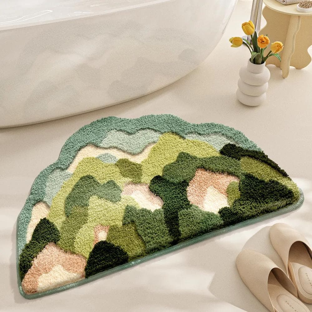 Flower Shaped Cute Bathroom Mats Luxury Fluffy Thick Shaggy Bath Rugs Carpets Microfiber Tufted Mat 45x70cm