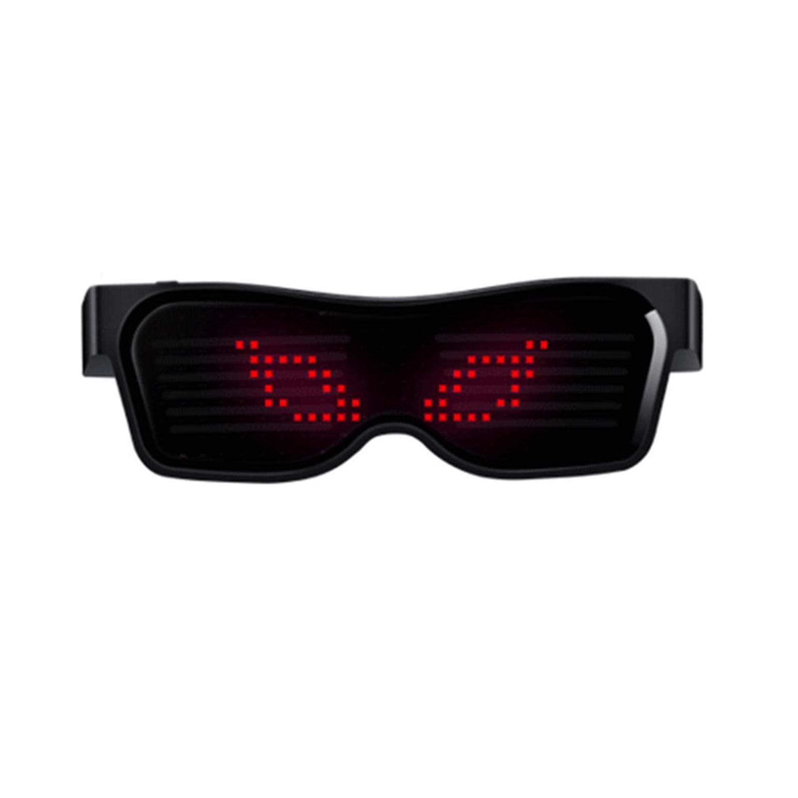 USB Chargeable LED Light Glasses BT Glasses APP Control Smart Glasses Fashionable Luminous red