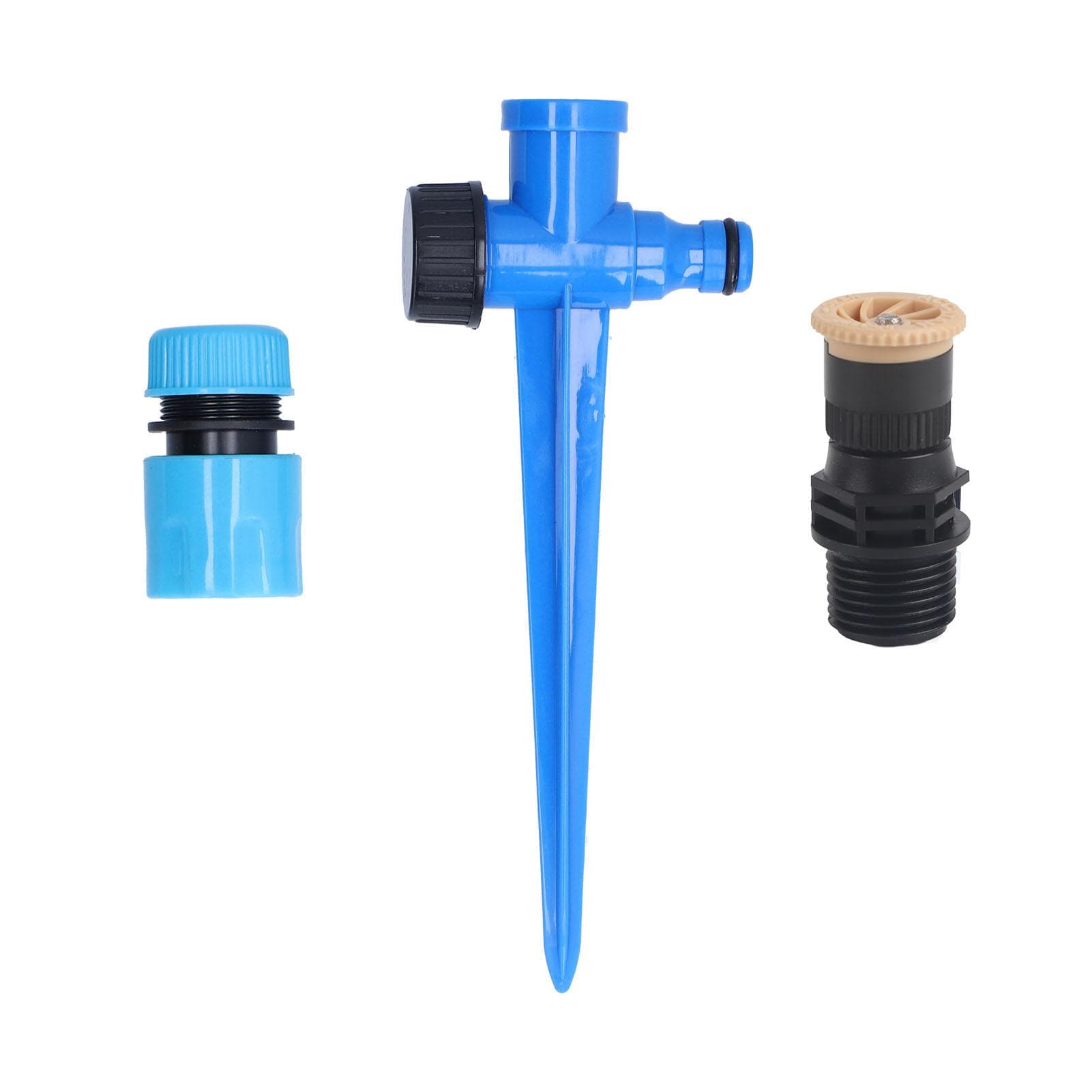 Lawn Sprinkler 1/2 in 360 degrees Rotatable Adjustable Irrigation Sprayer with Ground Spike for Fruit