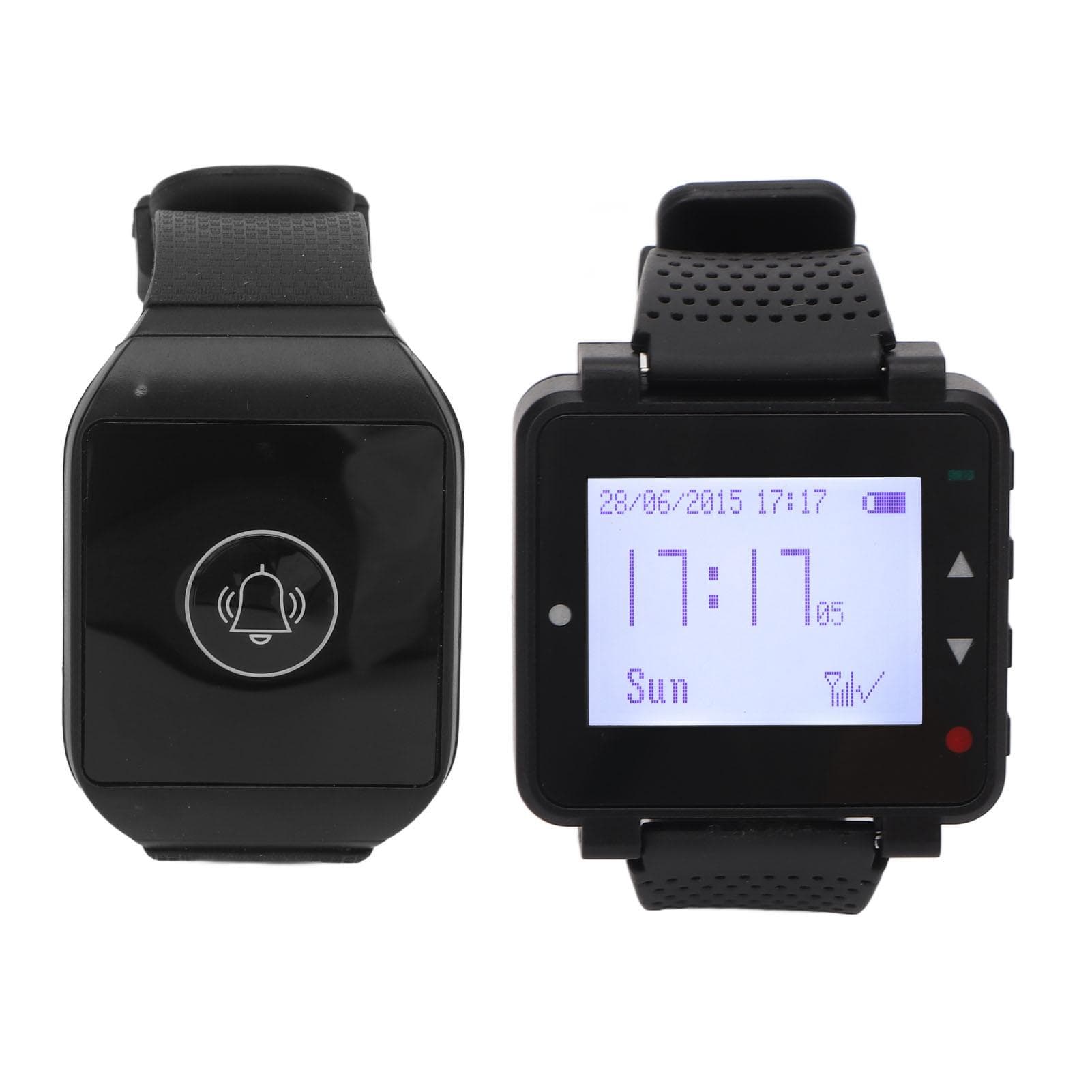 Wireless Caregiver Watch 1 to 1 RF Wireless Technology Removable Rechargeable Battery Waterproof