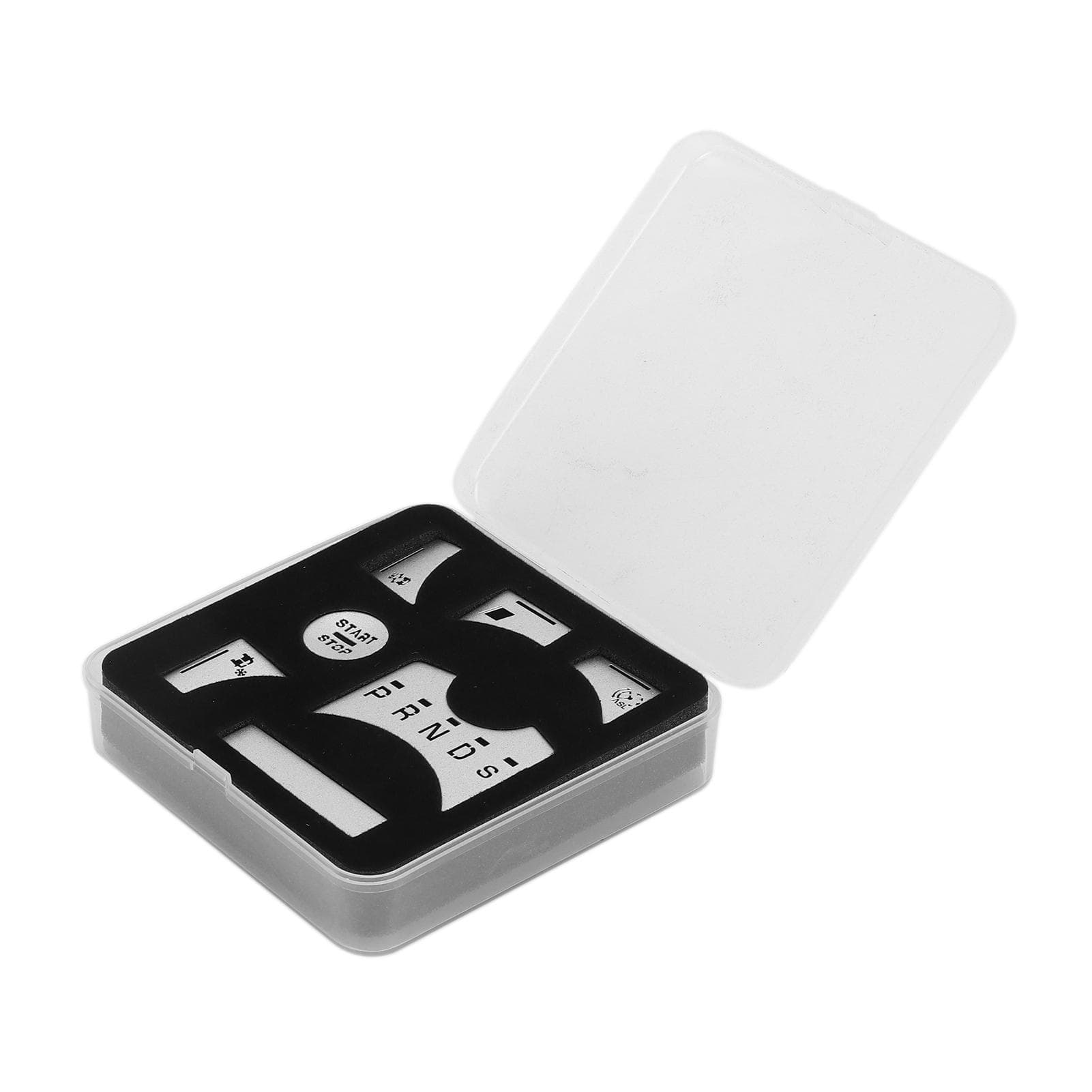 7pcs Central Control Gear Shift Panel Button Cover Sticker Silver Replacement for Jaguar XF