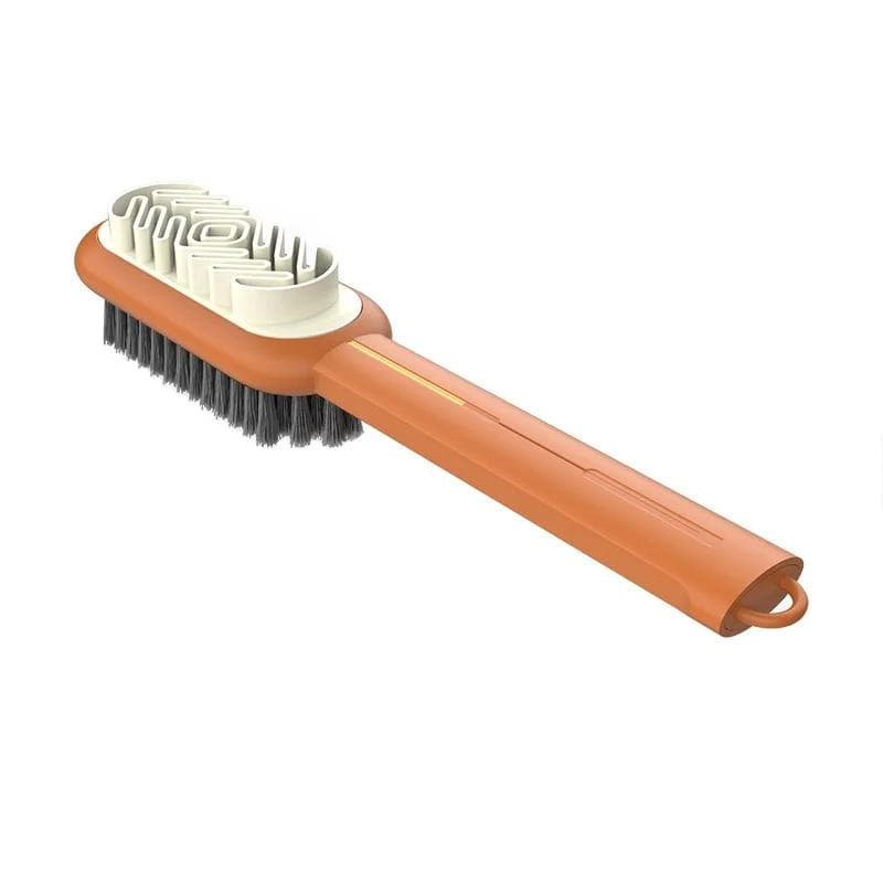 Double-Sided Shoes Cleaning Brush for Suede Nubuck Boots Bags Stain Dust Brush Leather Clothing Care Cleaner White Rubber Eraser orange
