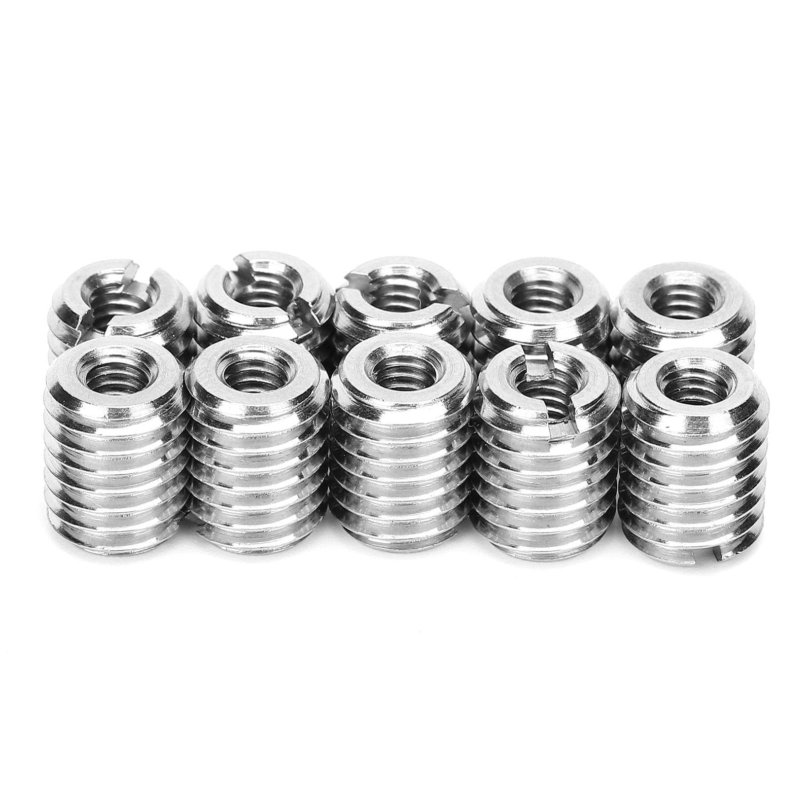 10Pcs Thread Inserts Reducing Nut Repair Tool Male Female Stainless Steel Fastener Hardware