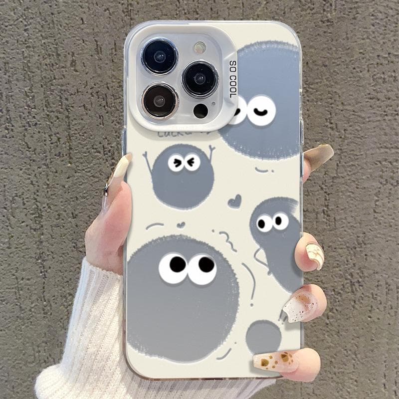 Applicable To Apple 15 Mobile Phone Case IPhone13/14promax Cute Cartoon Briquette 11/12 Color Silver Matte Xs iPhone 7 Plus