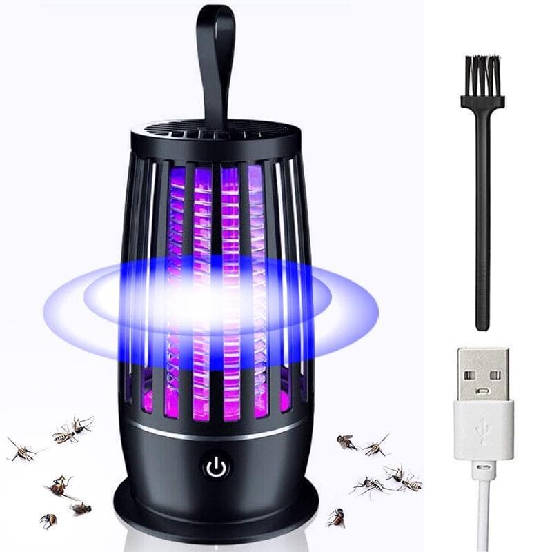 Outdoor Insect Killer, Indoor and Outdoor Electronic Mosquito Killer, Fly Killer, 3600V Ultraviolet Mosquito Killer Lamp black
