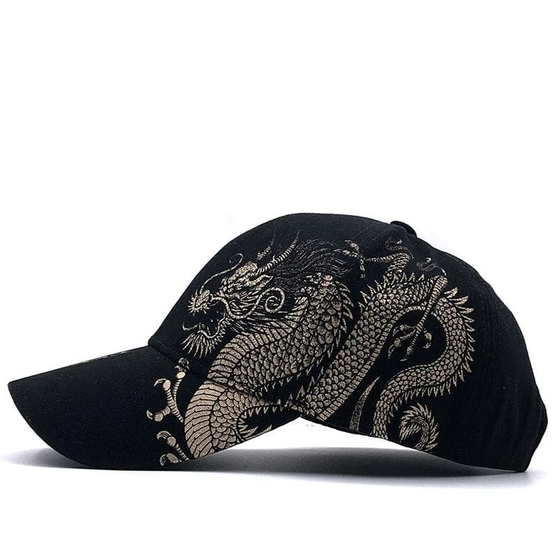 Spring Summer Chinese Style Dragon Design Pattern Baseball Cap Outdoor Caps Mens Trucker Hat Golf Hats Fishing Hat Sports Hats black
