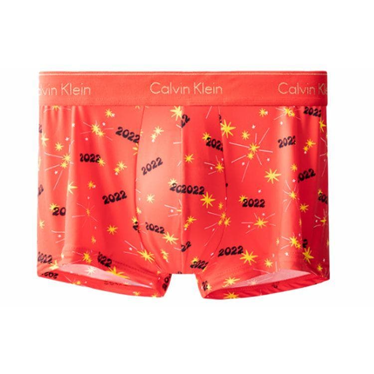 Calvin Klein Year Of The Tiger Limited Edition FW21 Zodiac Gold Line Logo Boxer Briefs Men underwear Red Black NB2786-1ZS M