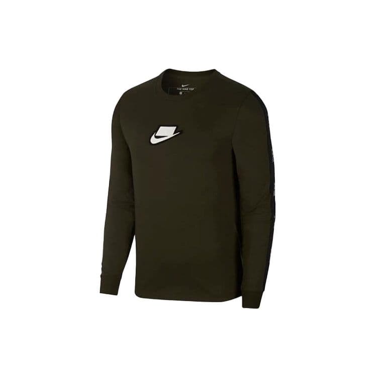 Nike Long Sleeve Pullover Crew Neck T-Shirt Men Tops Green CI6215-355 M