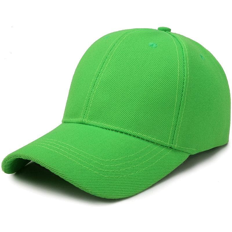 Unisex Hat Plain Curved Sun Visor Hat Outdoor Dustproof Baseball Cap Solid Color Fashion Adjustable Leisure Caps Men Women fluorescent green