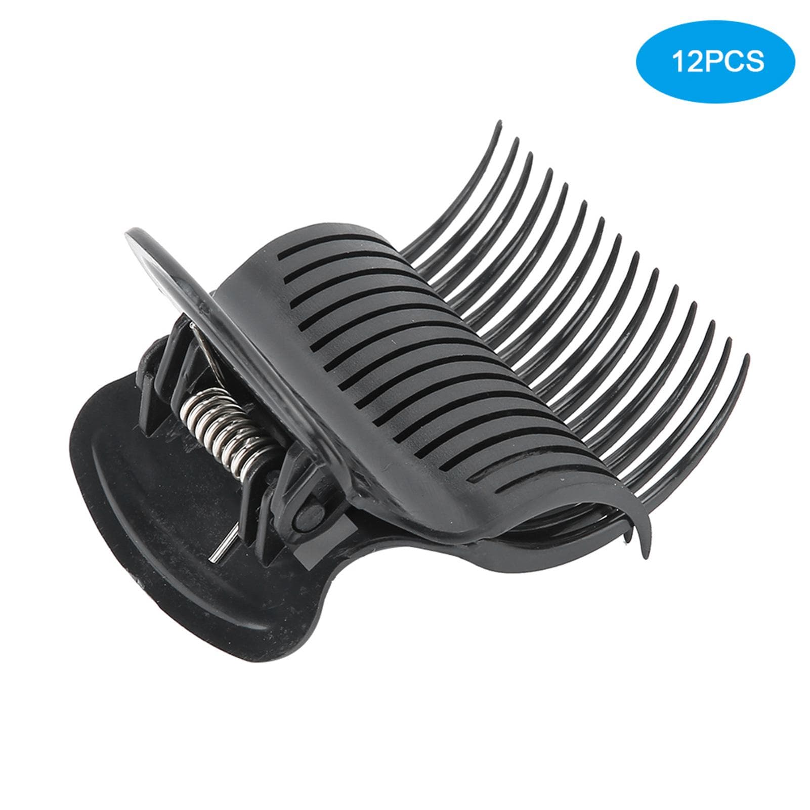 12pcs Hot Roller Clip Hair Curler Claw Clips Replacement Hair Styling Tool for Women GirlsBlack black