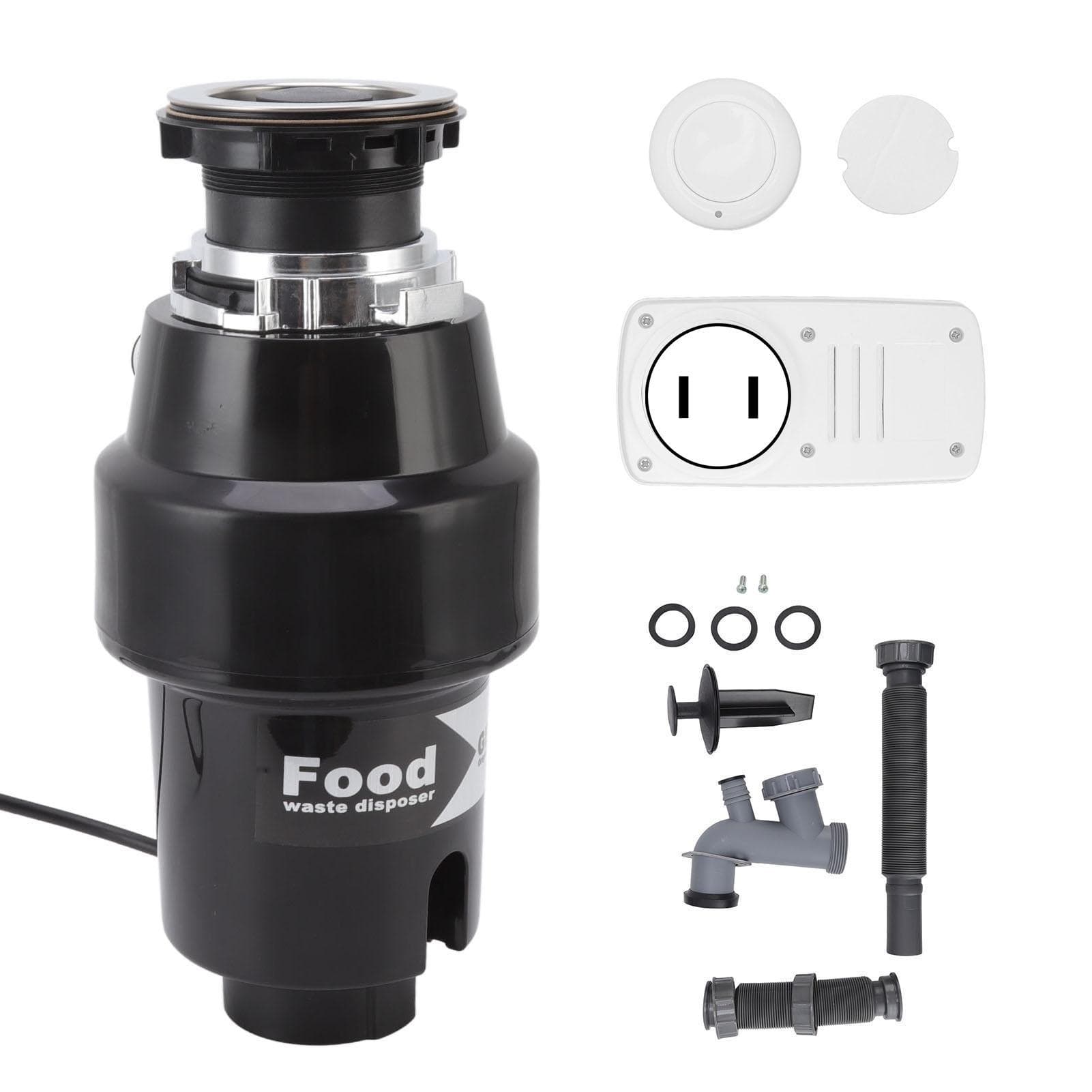 76336A Kitchen Food Garbage Disposal Food Residue Crusher Sewer Rubbish Disposal Crusher US 110V