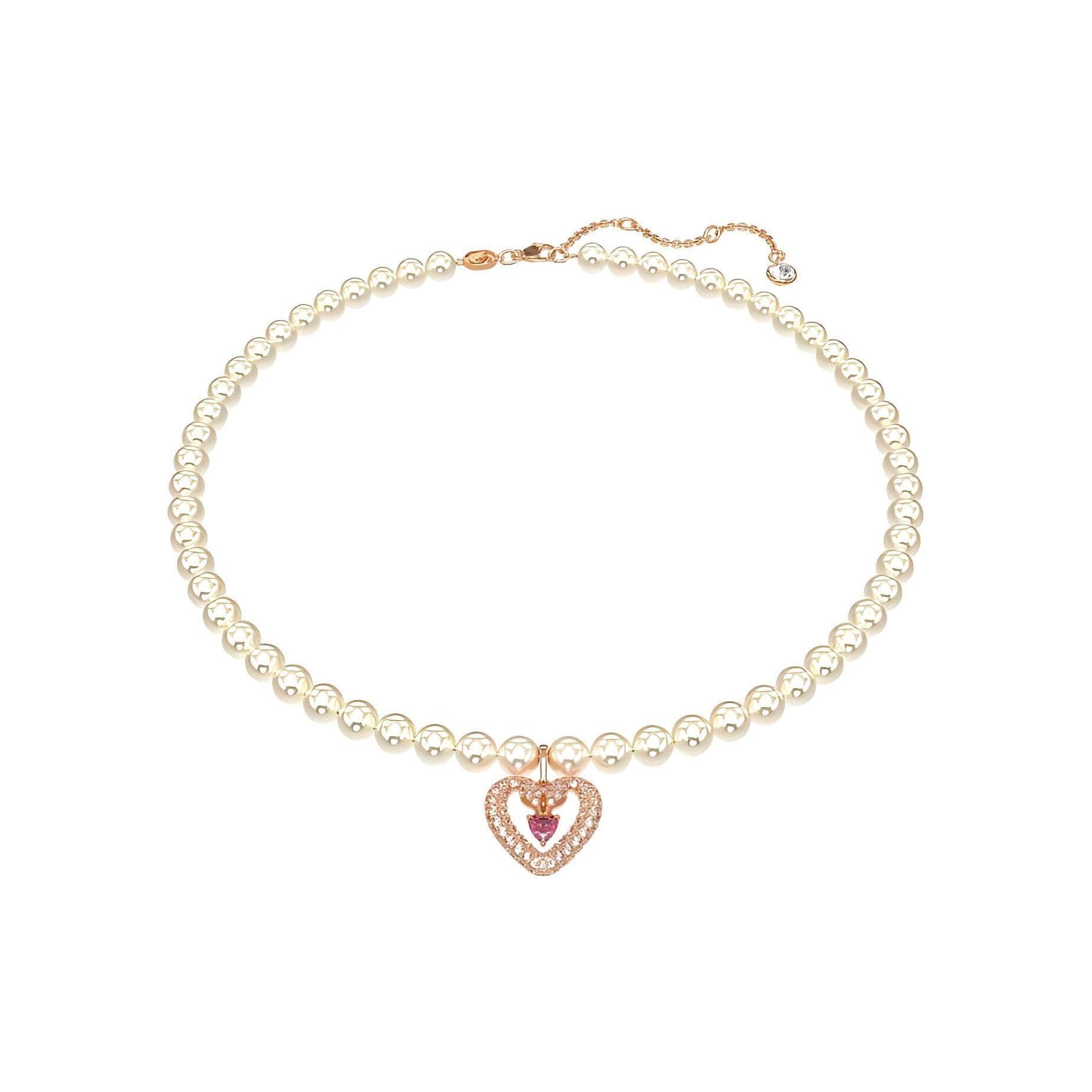 Swarovski Una Heart Drop Bell Crystal Necklace Women necklace White 5662880 F,White