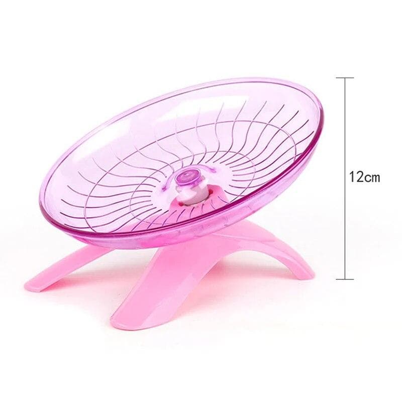 Pet Hamster Flying Saucer Exercise Squirrel Wheel Hamster Mouse Running Disc Pet Toy pink