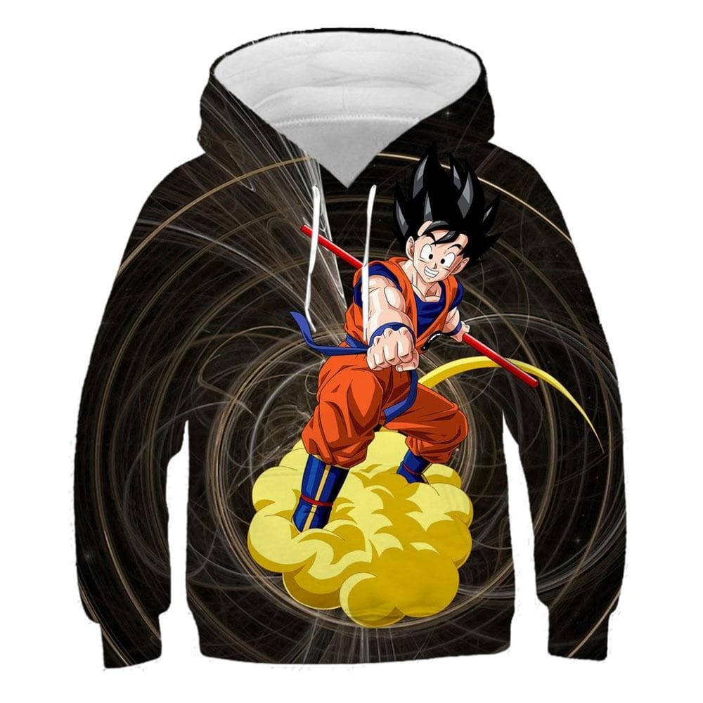2025 MINISO Kids Dragon Ball Hoodie Sweatshirt Son Goku Boys Girls 3D Printing Sport Sweater Cosplay Costume Children Pullovers Tops 110