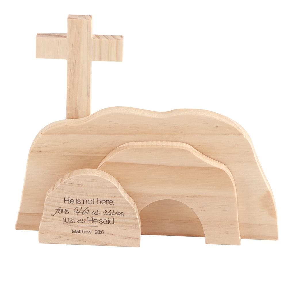 Easter Resurrection Scene Wooden Ornaments for The Home Table Jesus Nativity Scene Decorations