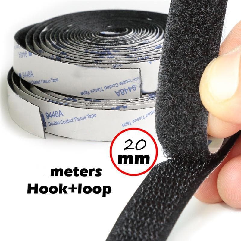 Velcro Strong Self Adhesive Tape Velcro 16mm 20mm 25mm 3 Meter x 20mm