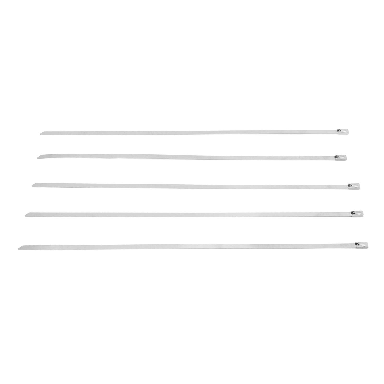 100 PCS 304 Stainless Steel Cable Tie Marine Self Locking Head Metal Cable Tie Steel Zip Ties