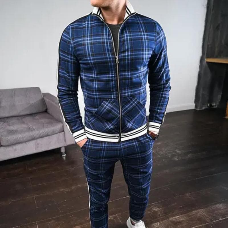 New Gentlemen Tracksuit Set Jackets Sets Men Suit Men Fashion Tracksuit Sportsuit Men Sweatshirts Sportswear Coat+Pant XL 185cm