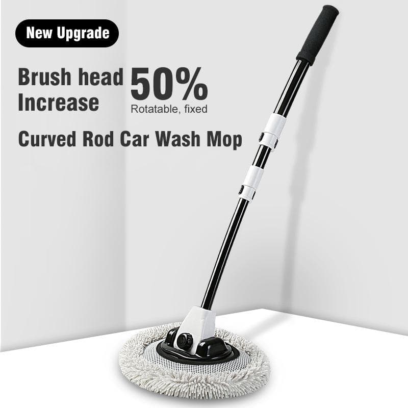 15 Degree Bend Car Cleaning Brush Car Wash Brush Chenille Broom Telescoping Long Handle Cleaning Mop Cleaning Tools