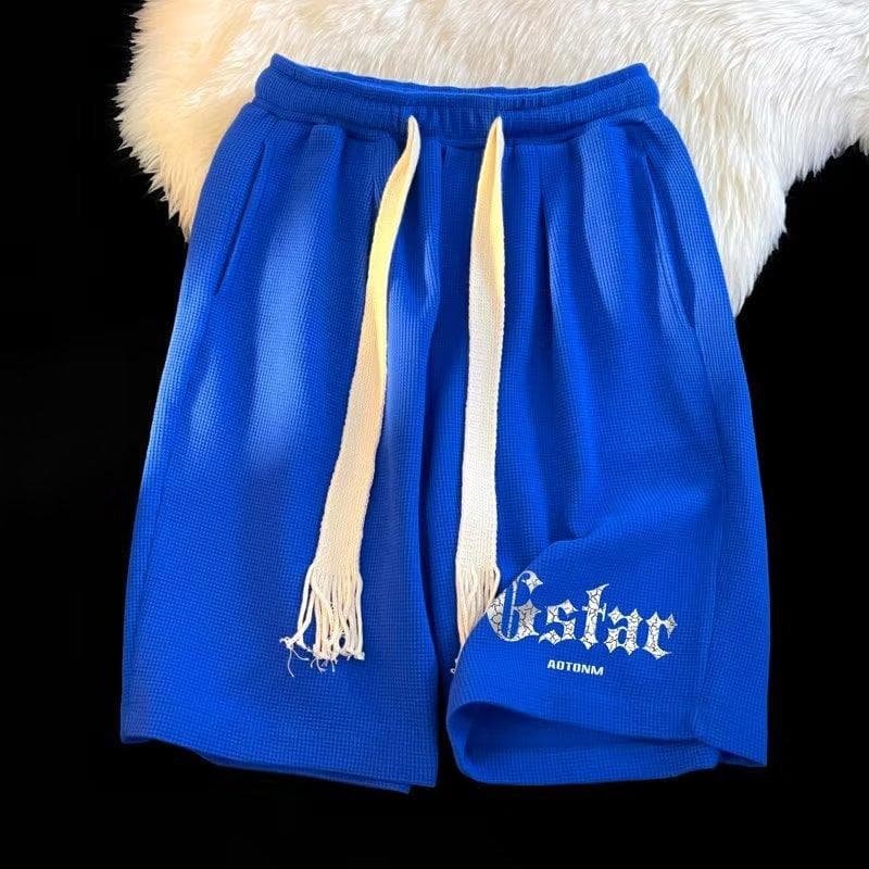 Shorts Men's Summer Thin Trendy Brand Casual Big Pants Basketball Sports American White Five-point Pants 5XL blue