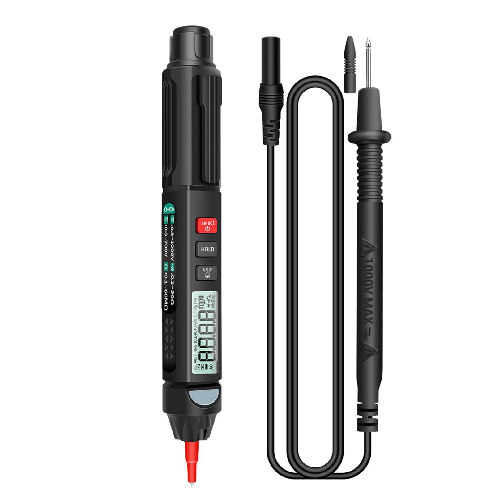 ANENG Pen Multimeter 6000 Counts Digital Multimeter Meter Tester with LCD Display Backlight Without phase sequence detection transparent