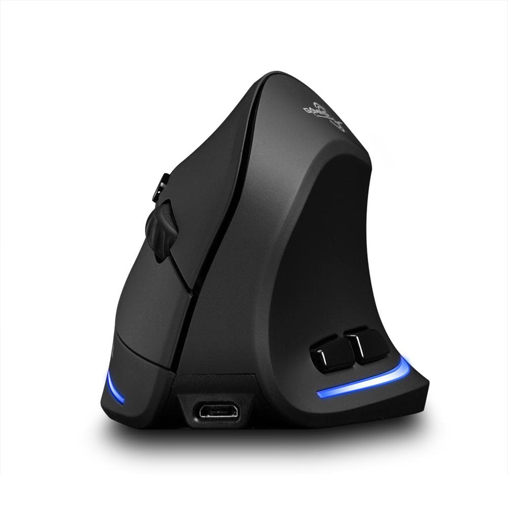 ZELOTES F-35B Wireless Gaming Mouse 2.4G+BT3.0+BT5.0 Three-mode Ergonomic Vertical Mouse 3-gear black
