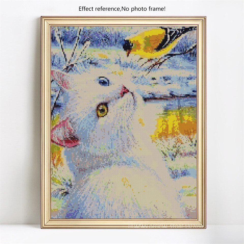 Diamond Painting Animal 5D DIY Cat Bird Cross Stitch Diamond Mosaic Resin Diamond Embroidery 20X30CM