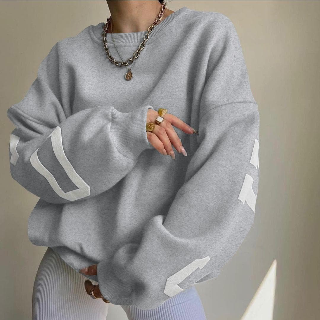 BITCED Women's Casual Fashion Print Thick Top Long Sleeve Hoodie M
