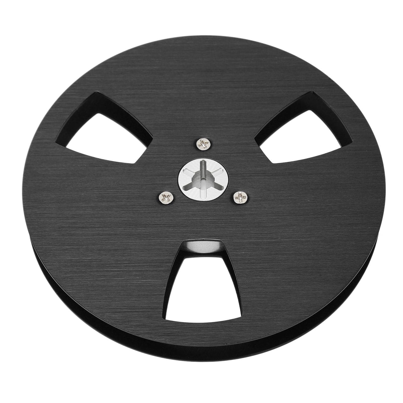 14 5 Inch Empty Tape Reel 3 Hole Aluminum Alloy Universal Opening Machine Part Sound Tape Takeup black