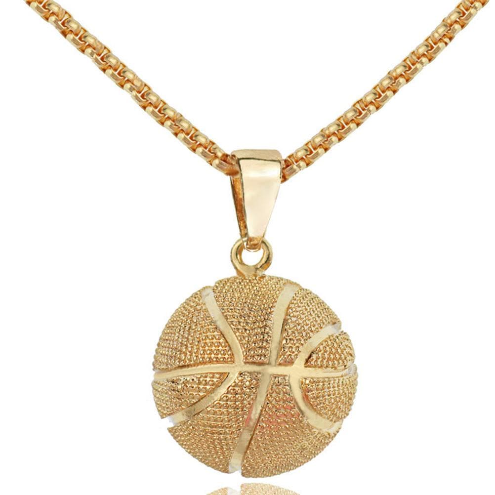 Fashion Basketball Pendant Necklace Stainless Steel Basketball Necklace Ball Basketball Lovers