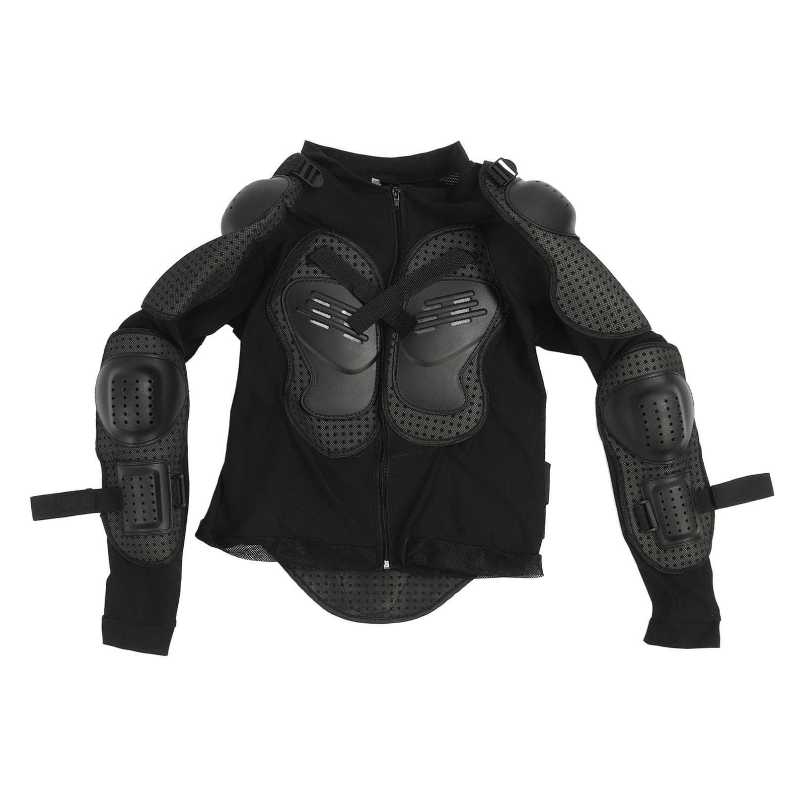 Motorcycle Body Protective Jacket Long Sleeve Full Body Protection Jacket for Chest Elbow Black XL XL black