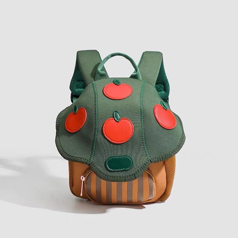 Cute and Niche Design Backpacks for Outings, Mushroom-shaped Backpacks, and Small Schoolbags for Boys, Girls and Children green
