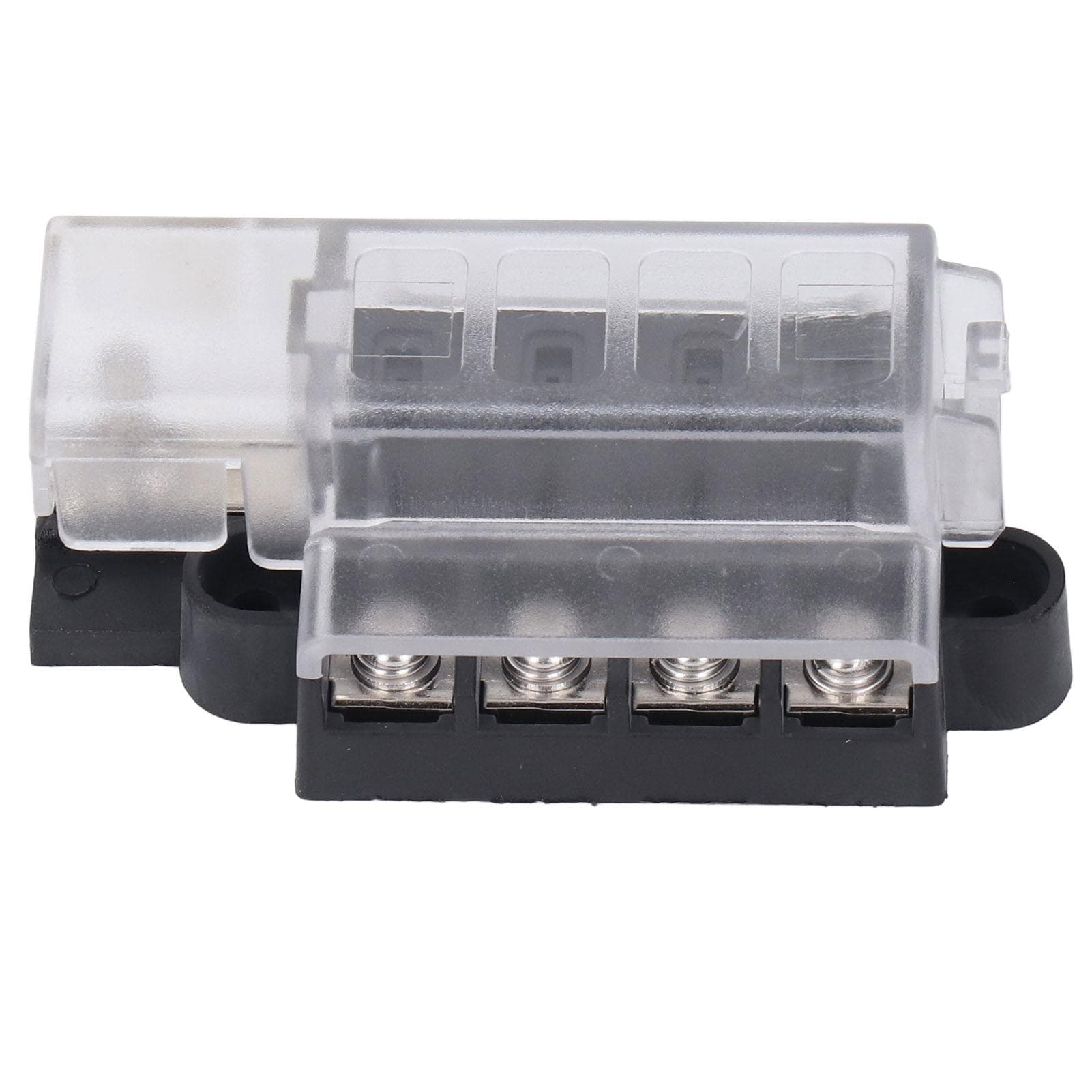 4 Way Blade Fuse Box 1 in 4 Out ATC ATO Fuse Holder Box with Insulated Transparent Cover 32VDC 100A