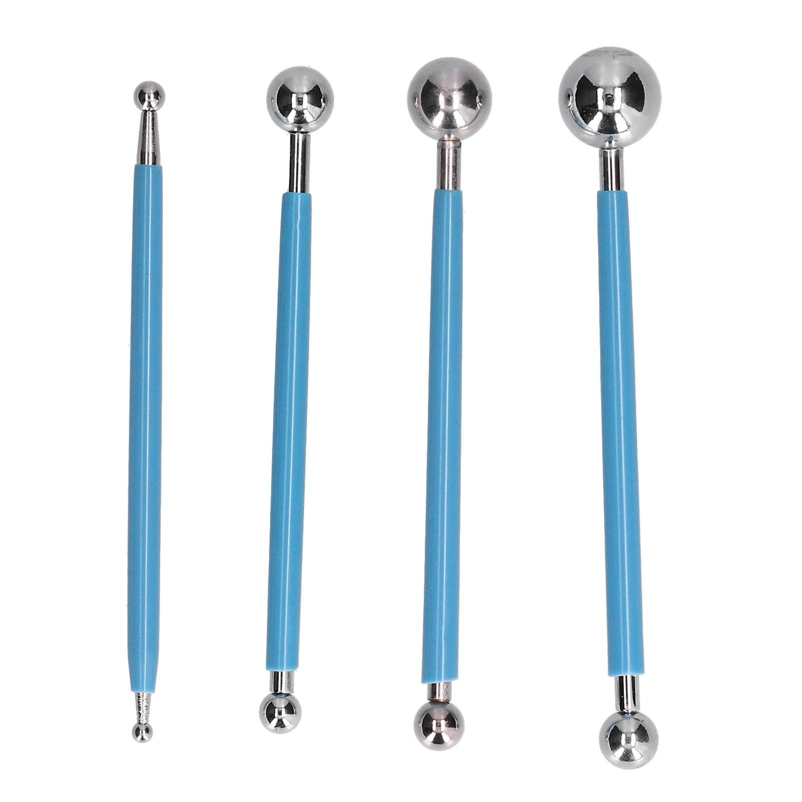 4Pcs set Baking Tool Stainless Steel Ball Sculpting Tool DIY Cake Fondant Decorating