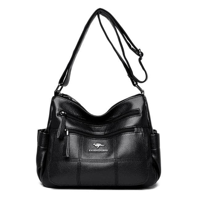Genuine Brand Leather Sac Luxury Handbags Purse Women Bags Designer Shoulder Crossbody Messenger Bags Female 2021 Waterproof Bag black