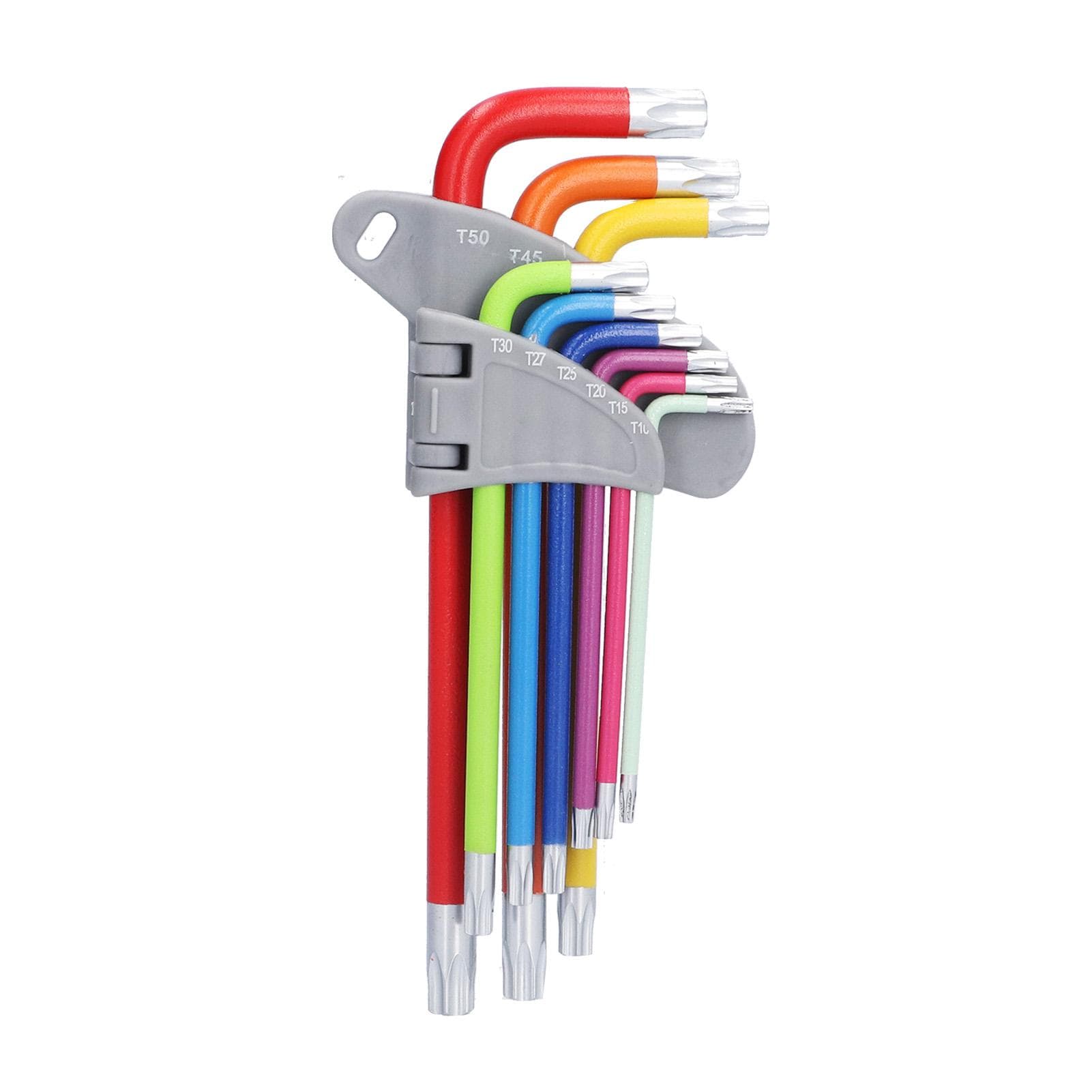 9Pcs Hex Wrench Star Colourful Long Arm Metal Key Tool Set Kit for Maintenance Repair
