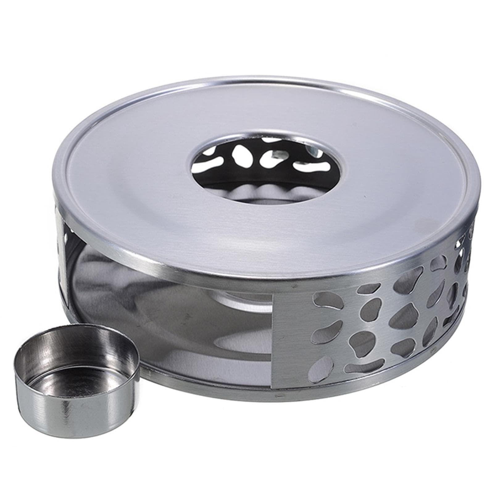Stainless Steel Tea Warmer with Tea Light Holder for Tea and Coffee Pots silver