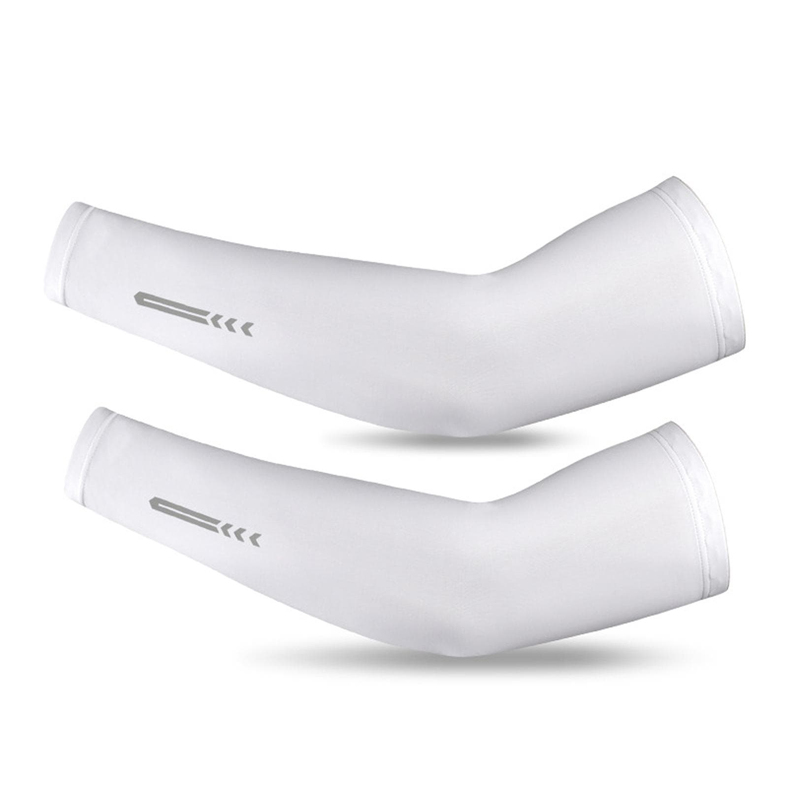 1 Pair UV Protection Cooling Arm Sleeves Sun Sleeves UPF 50 Sports Sleeve for Outdoor Cycling XXL white