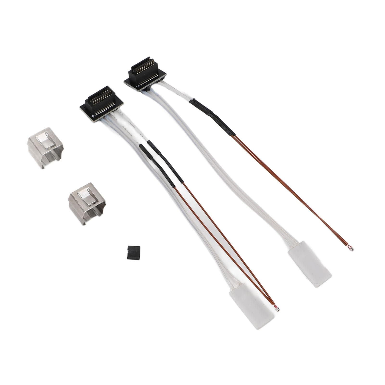 2 Set 24V 48W Ceramic Heater Thermistor Kit with Fixing Clamp for Bambu Lab P1P P1S