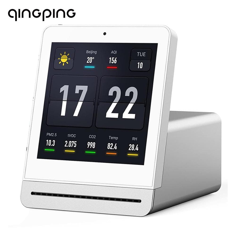 Air Quality Monitor Matter Smart Home Gadgets Temperature And Humidity Monitor Co2 Detector PM2.5 0 white