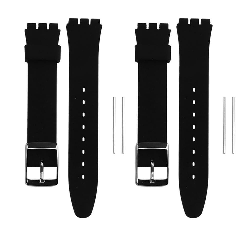2pcs Soft Silicone 17mm19mm Watchband Watch Strap Replacement Accessory