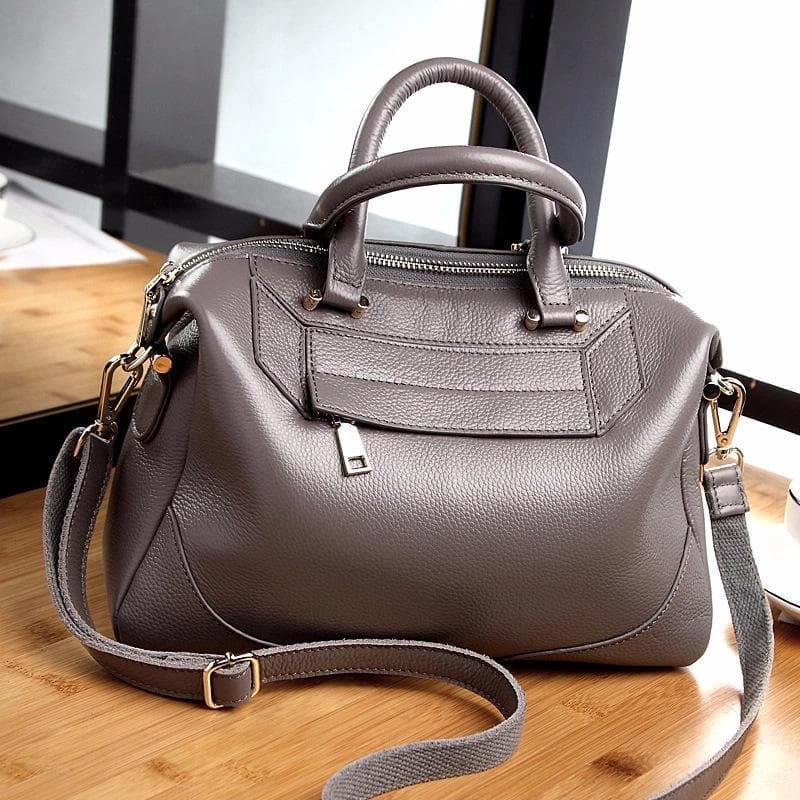 Leather Women's Bag European and American Boston Bag Handheld Crossbody Bag Shoulder Bag Retro