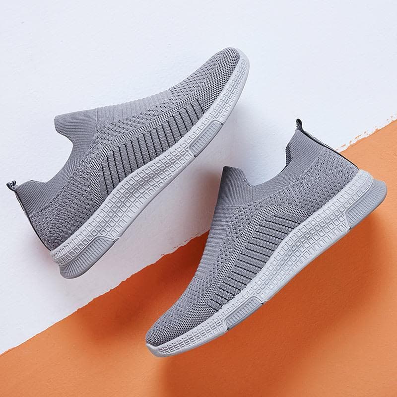 Men's Shoes Spring and Summer Flying Knitted Socks Breathable Slip-on Casual Shoes Men's Lazy Shoes Men 44