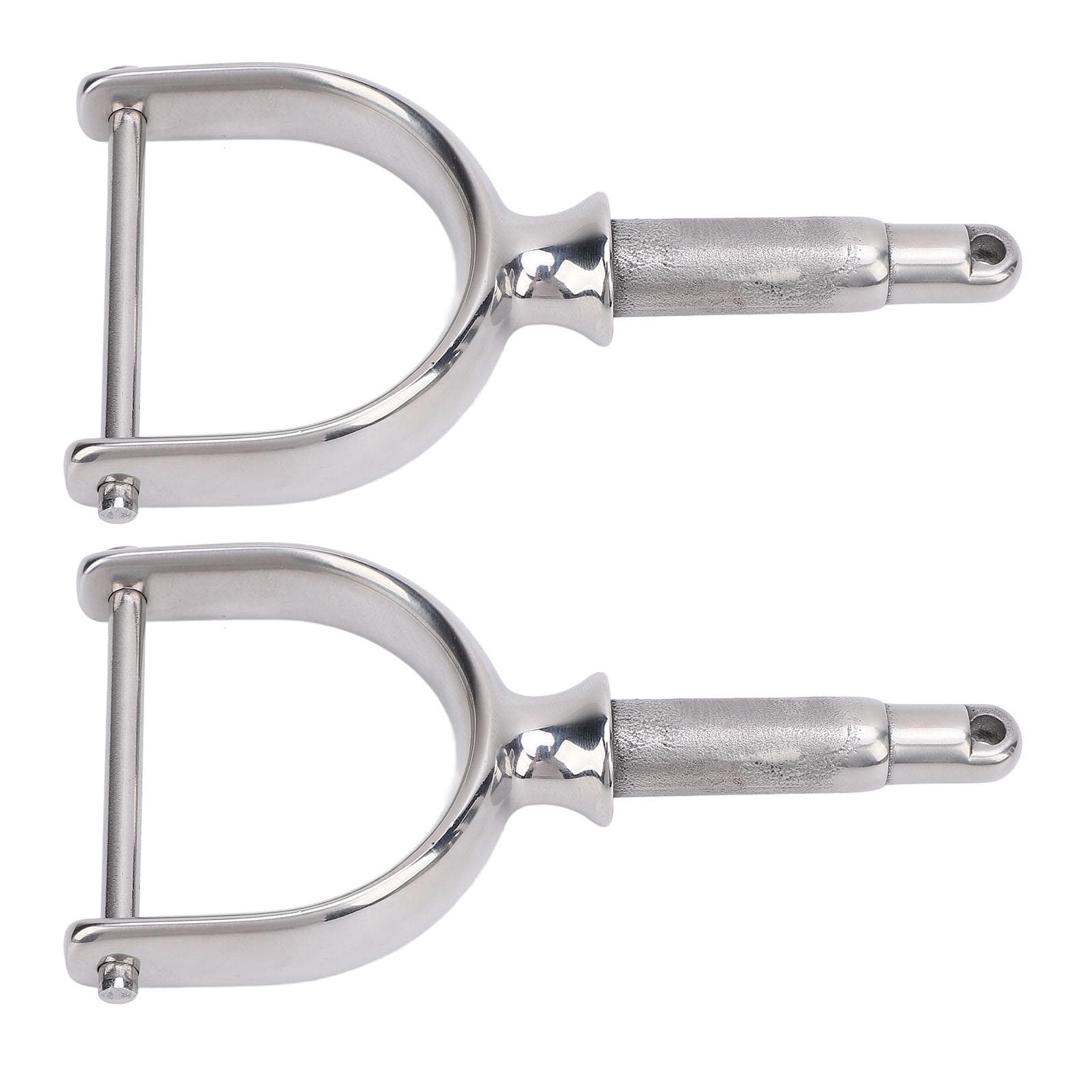 2PCS 12 Inch Oarlocks Polished Stainless Steel Side Mount Rowlocks for Small Boats Canoe Kayak